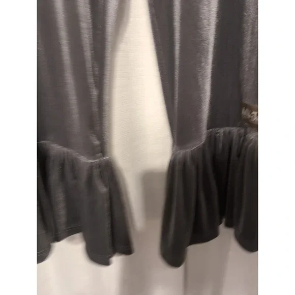 NWOT Matilda Jane Gray Velvet Cropped Ruffle Pants Sz M Boho, Cottage, Hippie - Picture 5 of 12